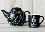 image of Black Treblemaker Teapot and Mug