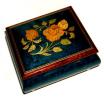 Musical Ring Box with Floral Inlay in BlueGreen (1.18)