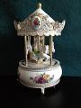 Fine Porcelain Four Horse Musical Carousel