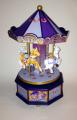 Light blue and Purple 4 horse Musical Merry go Round