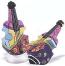 Judaica - A Dreidel with musical cubist design in shape of Cello