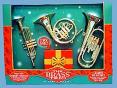 Ornaments - Brass Musical Trio Set that Lights Up