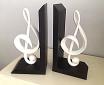 Bookends Black and White G Clef