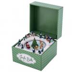 Mr Christmas Green Embellished Music Box with Santa