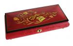 Music box with graceful Swirl of flowers frame Musical Instruments Italian Inlay