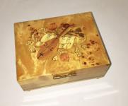 Vintage Bird's Eye Maple Music Box with Mandolin Inlay