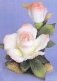 Porcelain Flowers Pink Rose & Bud