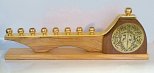 Judaica - Wooden Musical Menorah with Dreydle Design