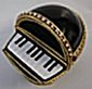 Jeweled Piano Music Box made of genuine egg