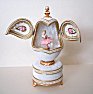 Music Box Musical Goose Egg with Ballerina in Pink