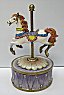 enamelled mini musical carousel horse figurine