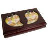 Musical Jewelry box with Double Heart-shaped Photo Inserts (1.18)