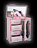 Childs Tall Jewelry box in Pink and White