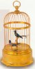 Singing Birds in Cage Gold-plated with Jeweled Ring  Two