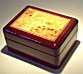 Polished Burled Elm and Mahogany  Music  Box (1.18)