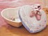 Ceramic Heart and Ballet Slippers Musical Trinket Box