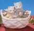 Porcelain Kittens in Basket