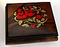 Walnut Musical Box with Red Rose (1.18)