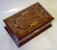 Upscale Elm Box with Walnut Ribbon Inlay design