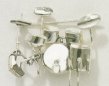 Sterling Silver Pin Drums