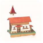 Swiss Chalet Church Music Box